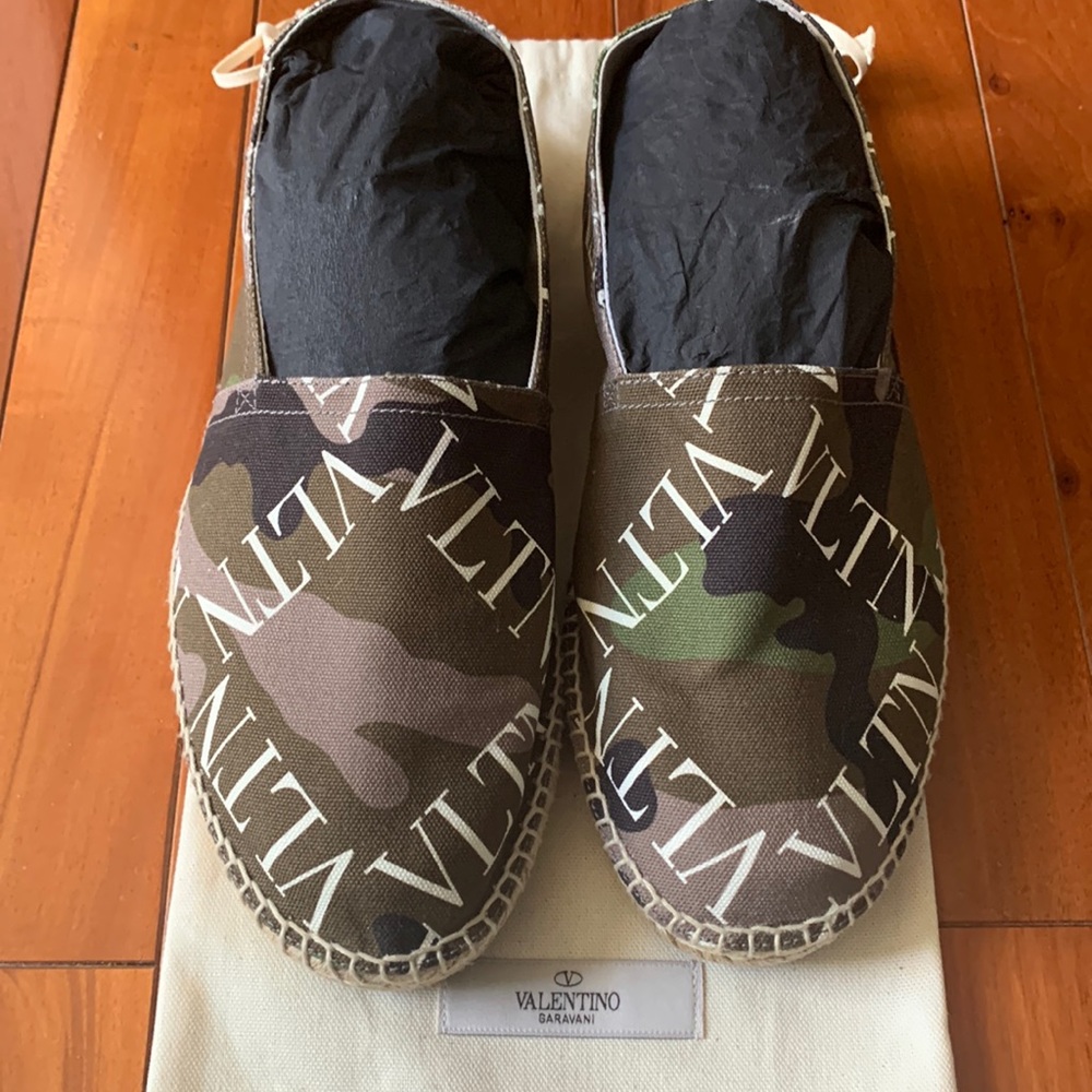 VLTN Espadrillas Army Green/White